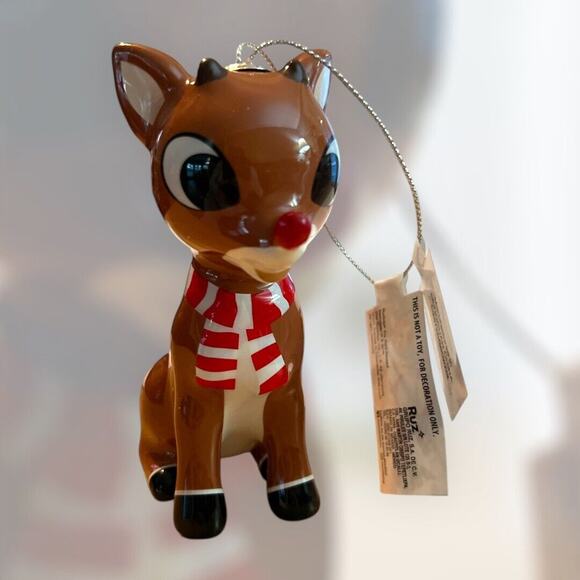 Ruz Character Arts RUDOLPH RED NOSED REINDEER 4" Ornament NWT - Picture 1 of 4